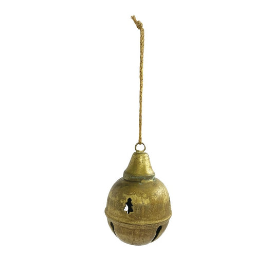 Metal Bell Ornament w/ Tree Cut-Outs