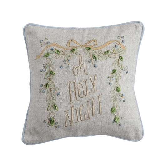 16" 'Oh Holy Night' Printed Christmas Pillow