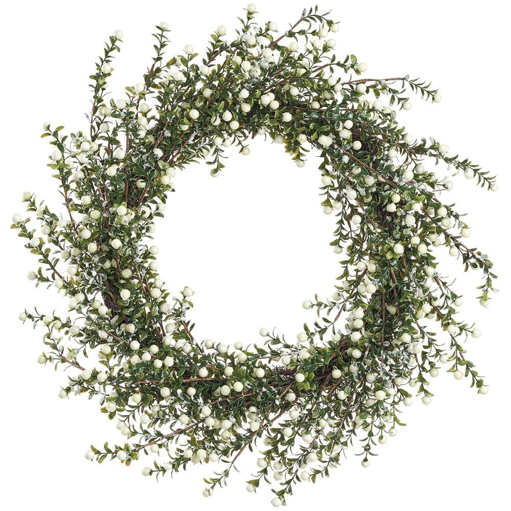 24" Snowed Berry Wreath