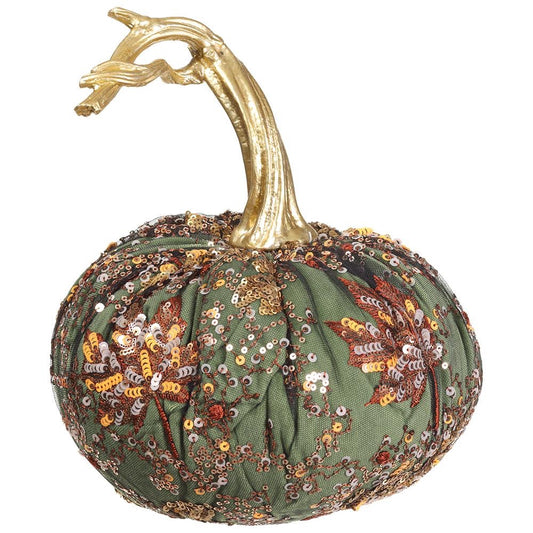 Sequin Pumpkin Green Mixed - 2 Sizes