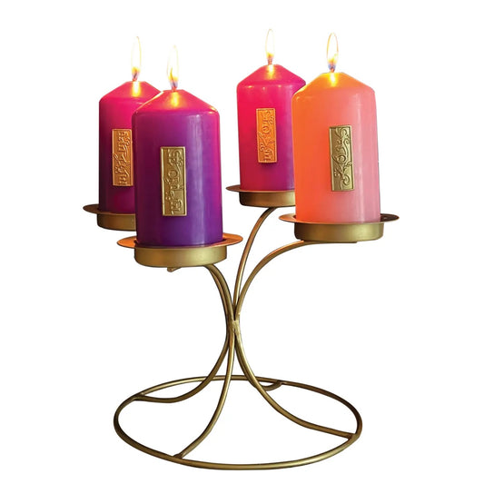 Advent Candle Holder W/ Candles