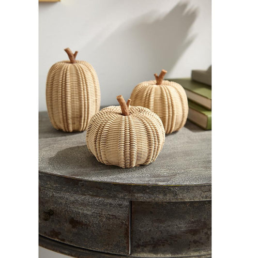 Mini Woven Harvest Pumpkin - 2 Sizes