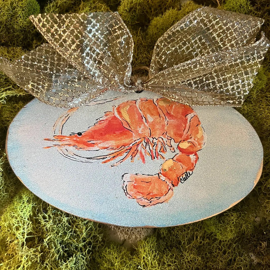 Custom Shrimp Christmas Ornament