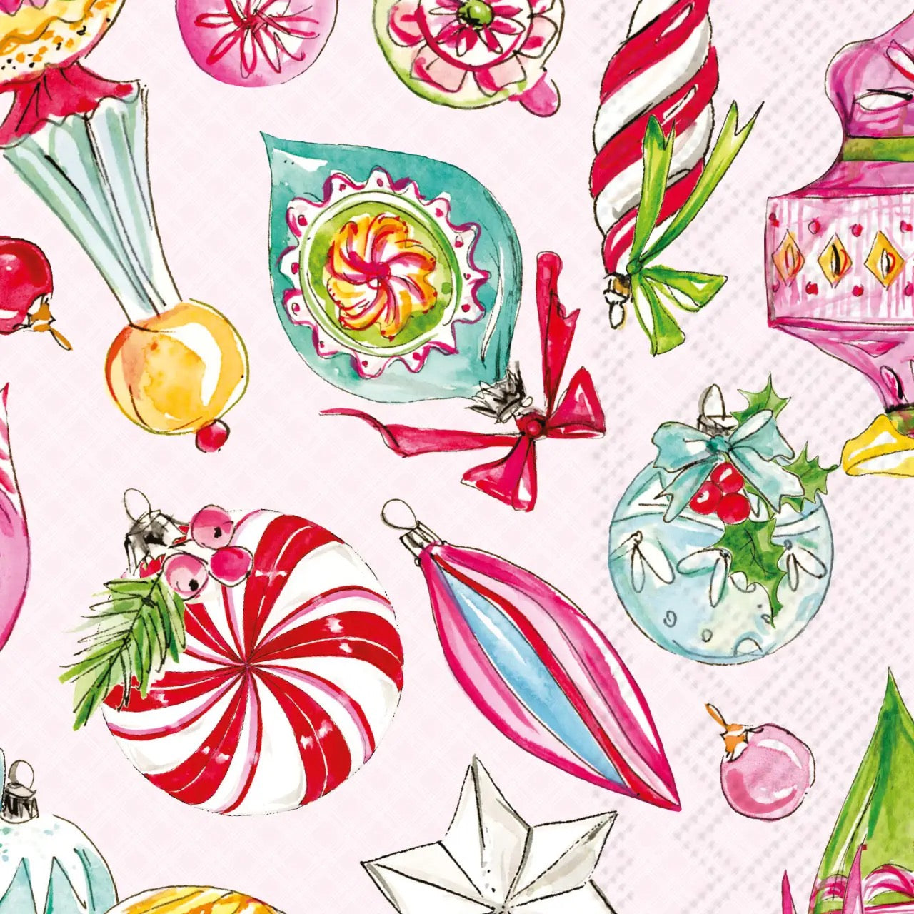 Vintage Ornaments Cocktail Napkins