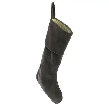 Dark Grey Velvet Stocking