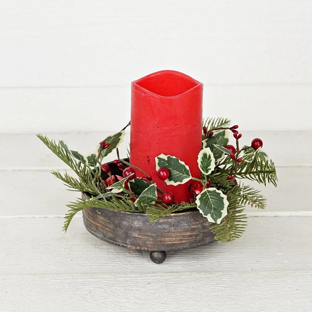 Round Antique Pewter Bowl