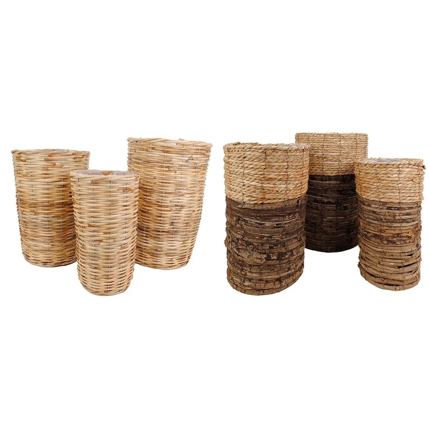 Cylindrical Basket Planter - Thumbnail 2