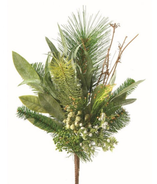 14” Seeded Eucalyptus Pine Spray