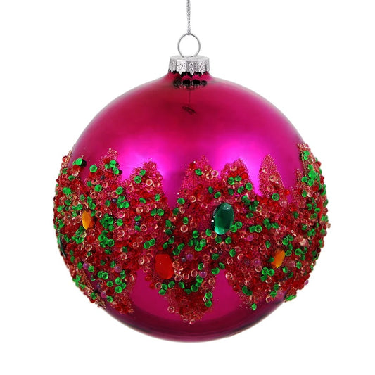 Shiny Beaded Ball Ornament-2 Styles