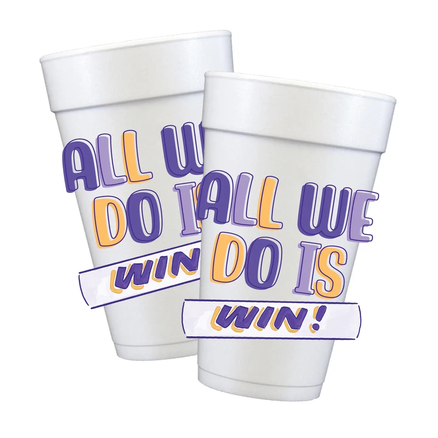 LSU Styrofoam Cups - 3 Styles