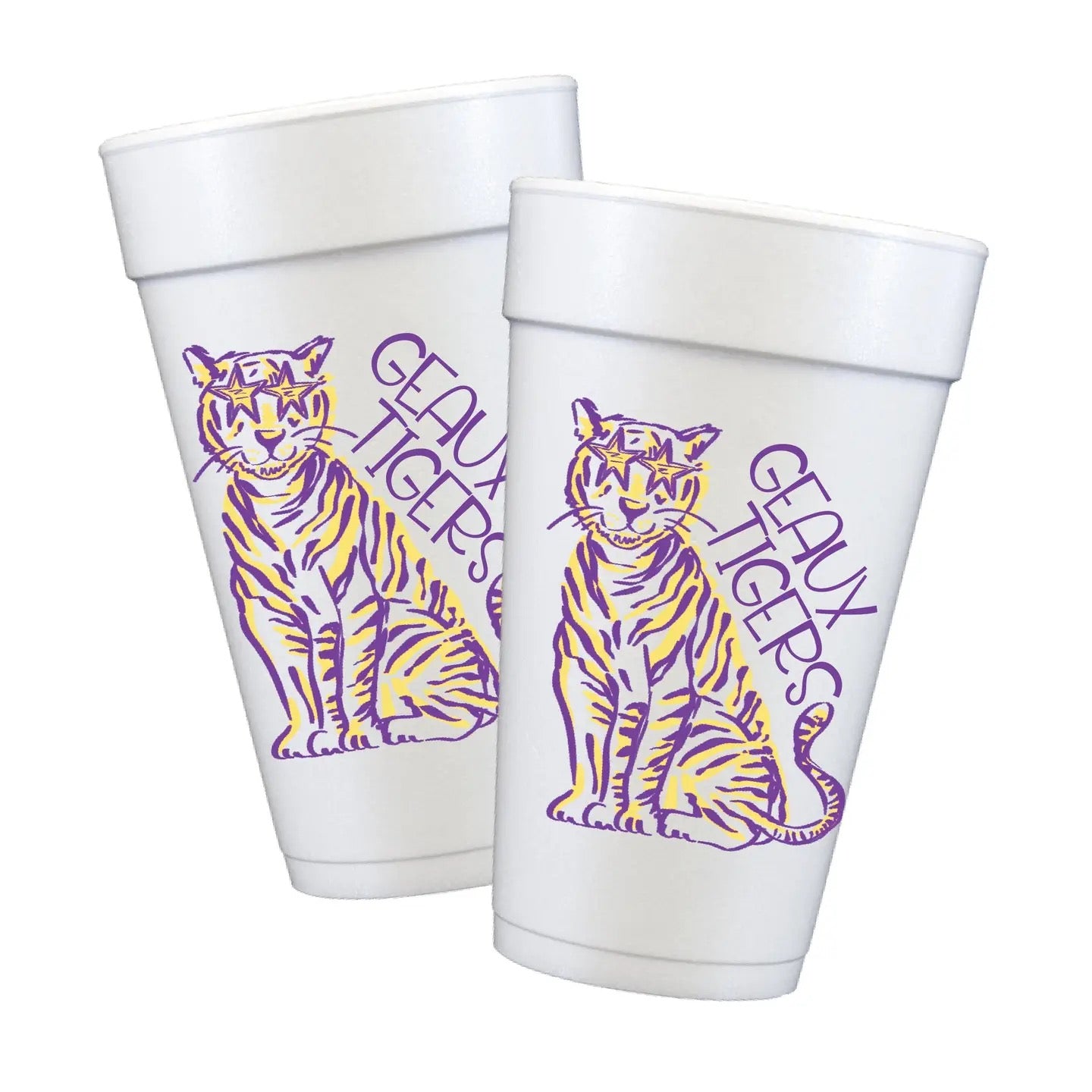 LSU Styrofoam Cups - 3 Styles