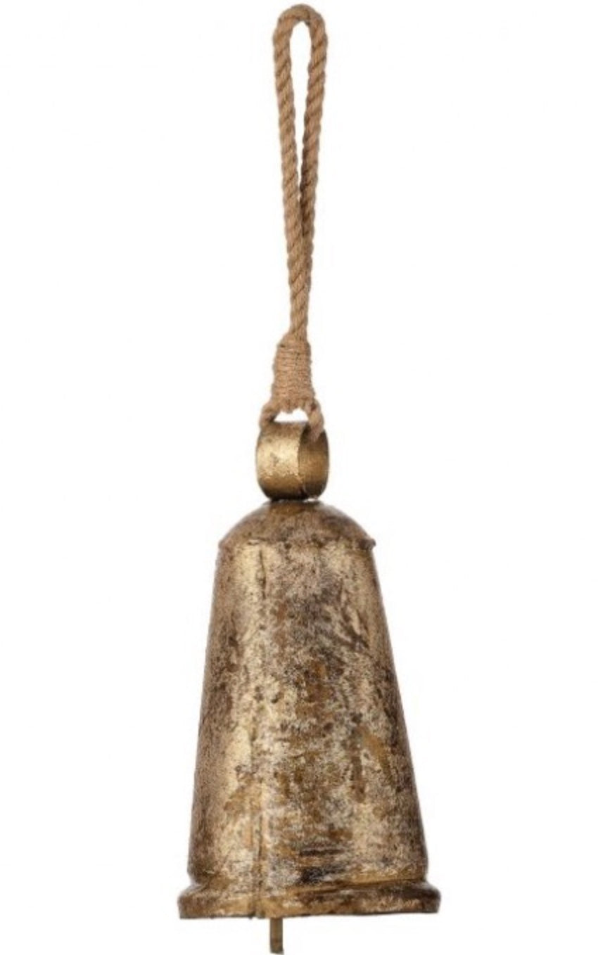6" & 8" Iron Antique Bell w/ Rope Tie