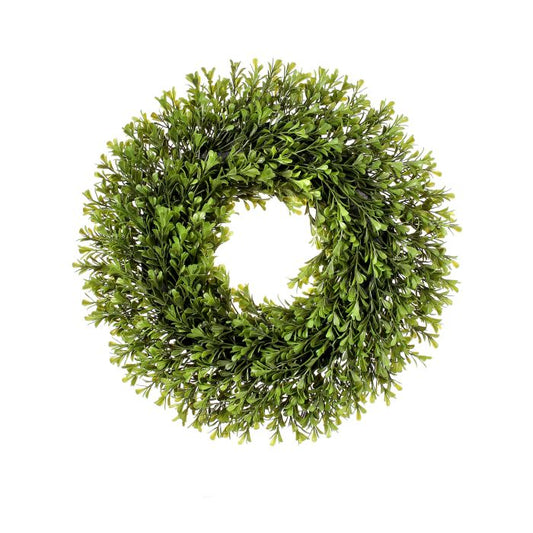 16” Spring UV Resistant Boxwood Wreath