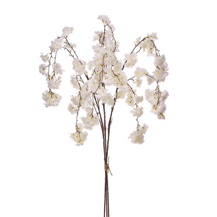 54” White Weeping Cherry Blossom Bundle/SET OF 3