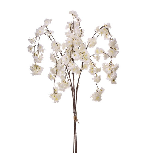 54” White Weeping Cherry Blossom Bundle/SET OF 3