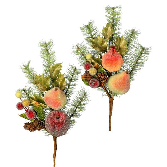 14" Beaded Delarobia Pine Pick