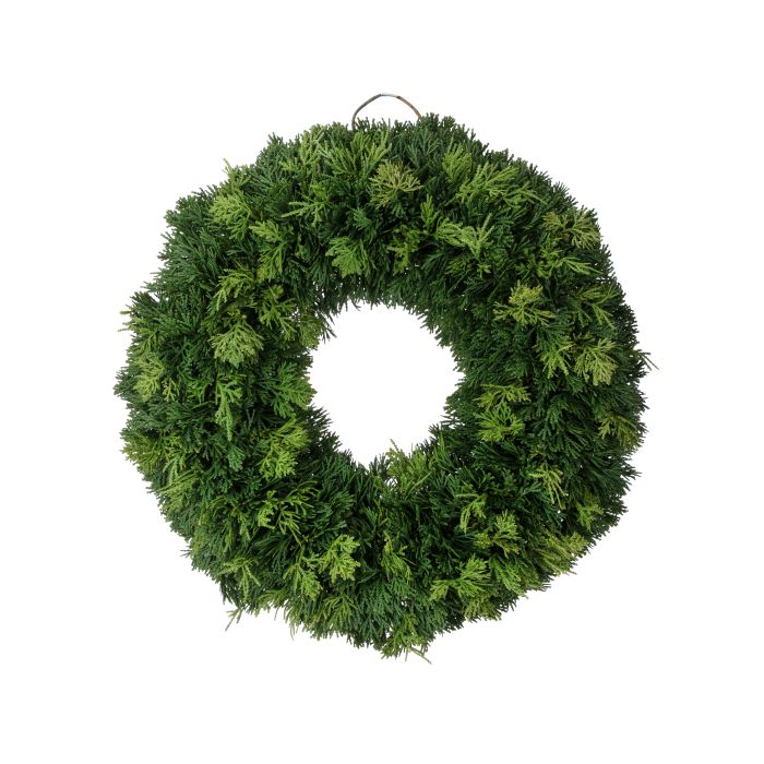20" Real Touch Cedar Wreath