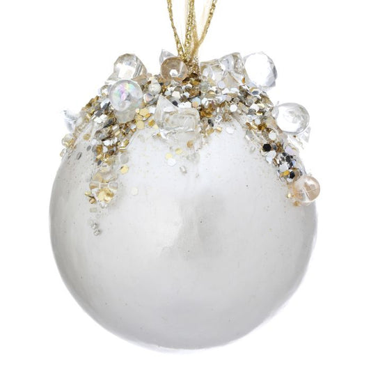 4” Heavy Jeweled Ball Ornament