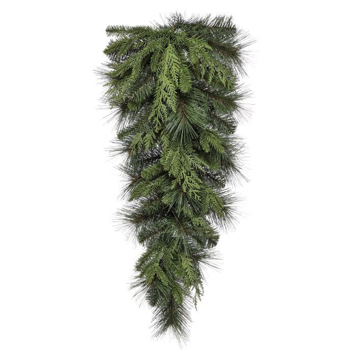 29" UV Bristle Pine w/ Natural Touch Evergreen Teardrop