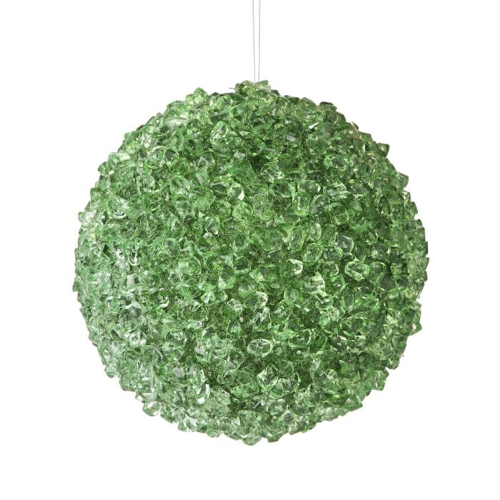 4" Glittered Iced Ball Ornament-2 Colors
