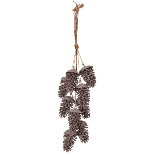 30" Winter Chalet Cone Drop w/ Jute