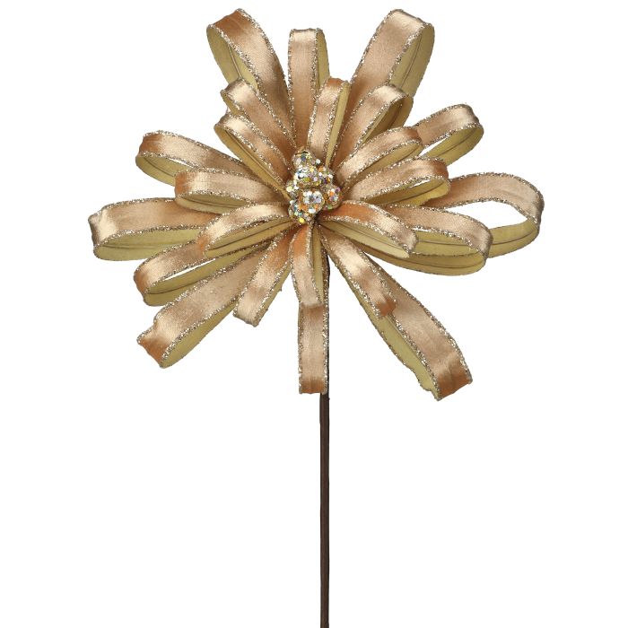 19” Glitter Edge Petal Blossom Stem