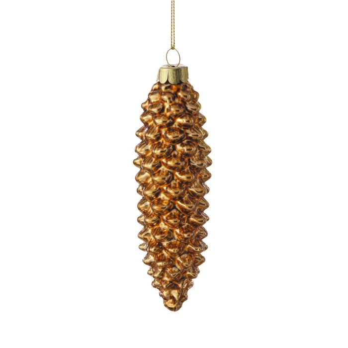 4.5" Glass Pinecone Ornament, 2 Styles