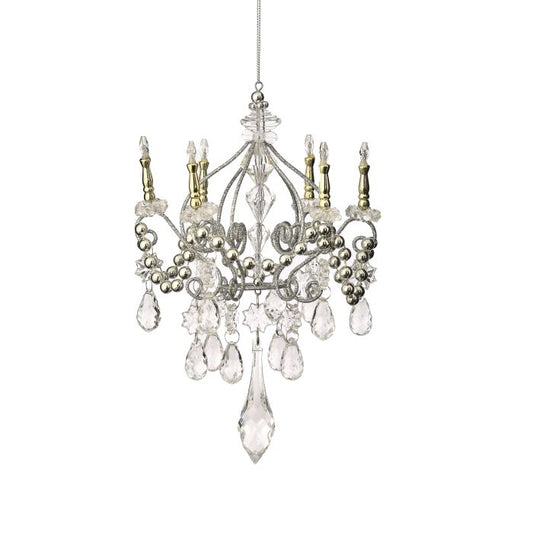 9" Metal Crystal Deluxe Chandelier Ornament