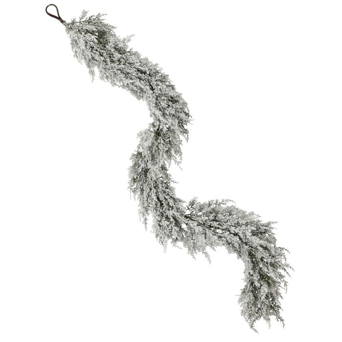 60" Snowy Draping Cedar Garland