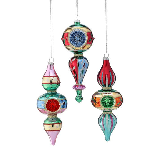 8" Glass Reflector Final Ornament, 3 Styles