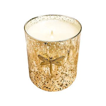 Dragonfly Mercury Gold Candle- Saguro & Sandalwood