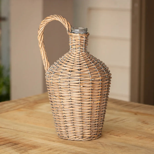 Willow Covered Wine Bottle