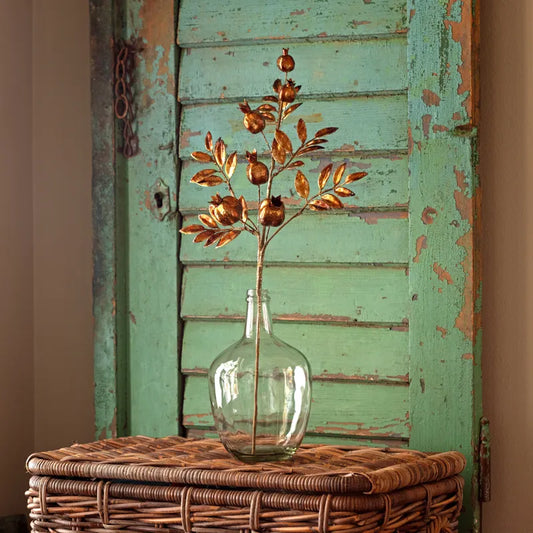 26" Antique Gold Metallic Pomegranate Stem