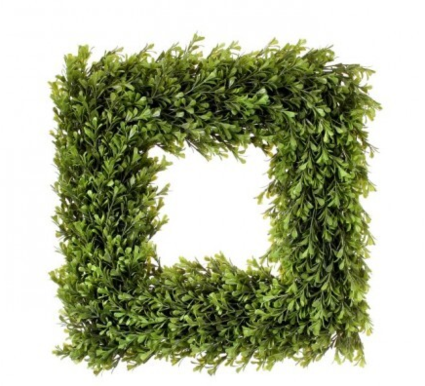 Spring Boxwood Wreath-Square 16"