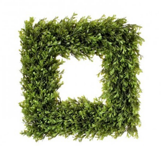 Spring Boxwood Wreath-Square 16"