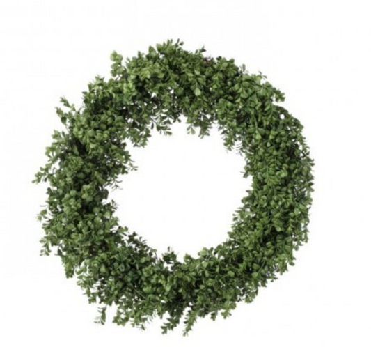 Real Touch Boxwood Wreath- Round 28"