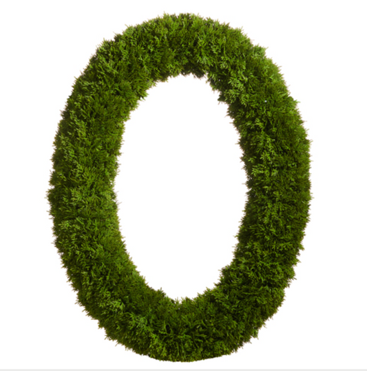 Oval Cedar Wreath- 30.5"