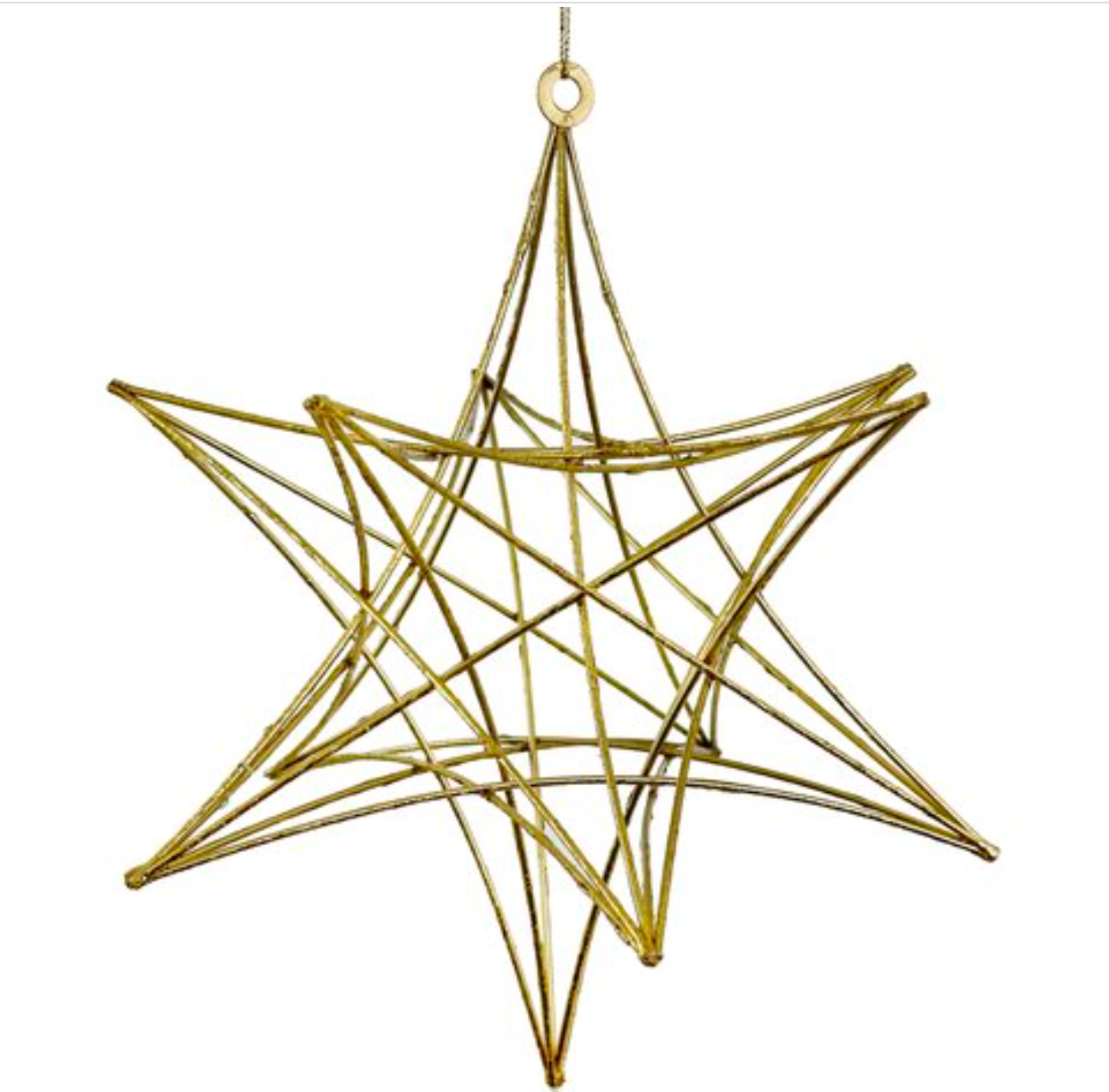 SS Metal 3D Gold Star Ornament