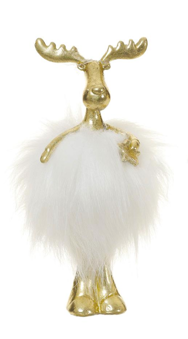 Fury White & Gold Moose-Small