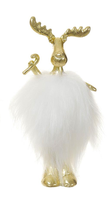 Fury White & Gold Moose-Small