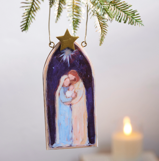 6" Holy Family Christmas Ornament