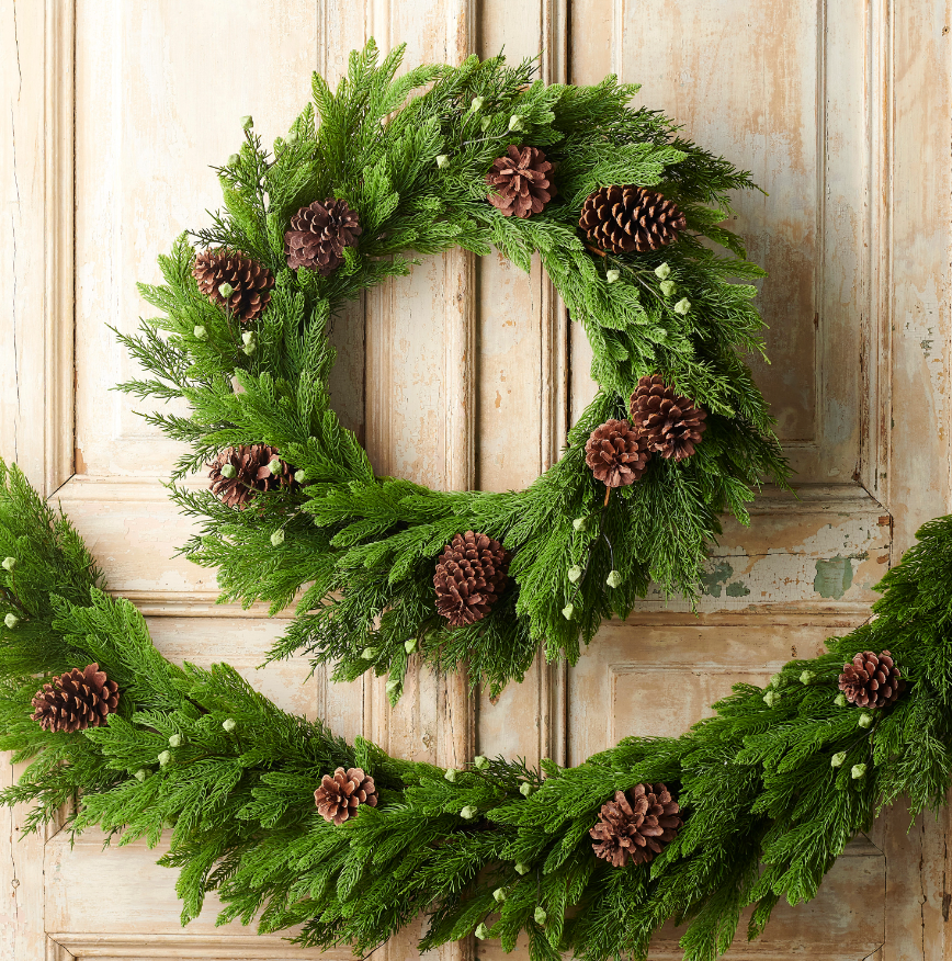 5.5' Real Touch Berry, Pine And Pinecone Garland