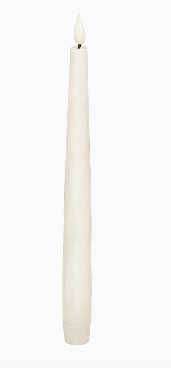 11.25" Ivory Realistic LED Taper