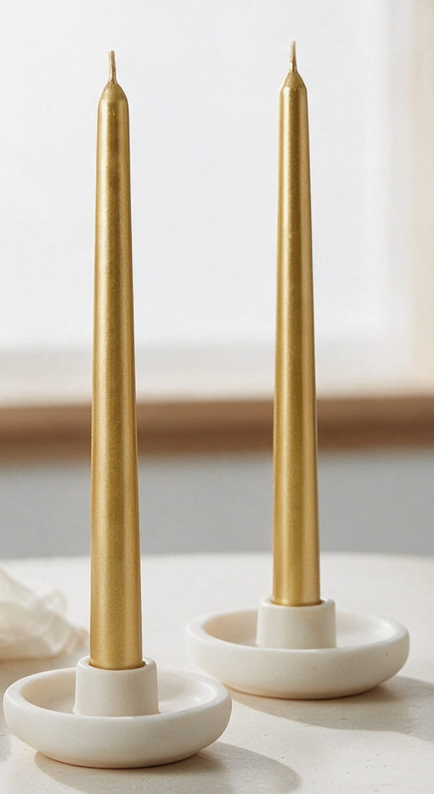 12" Colored Taper Candles, Set of 2 (Various Colors)