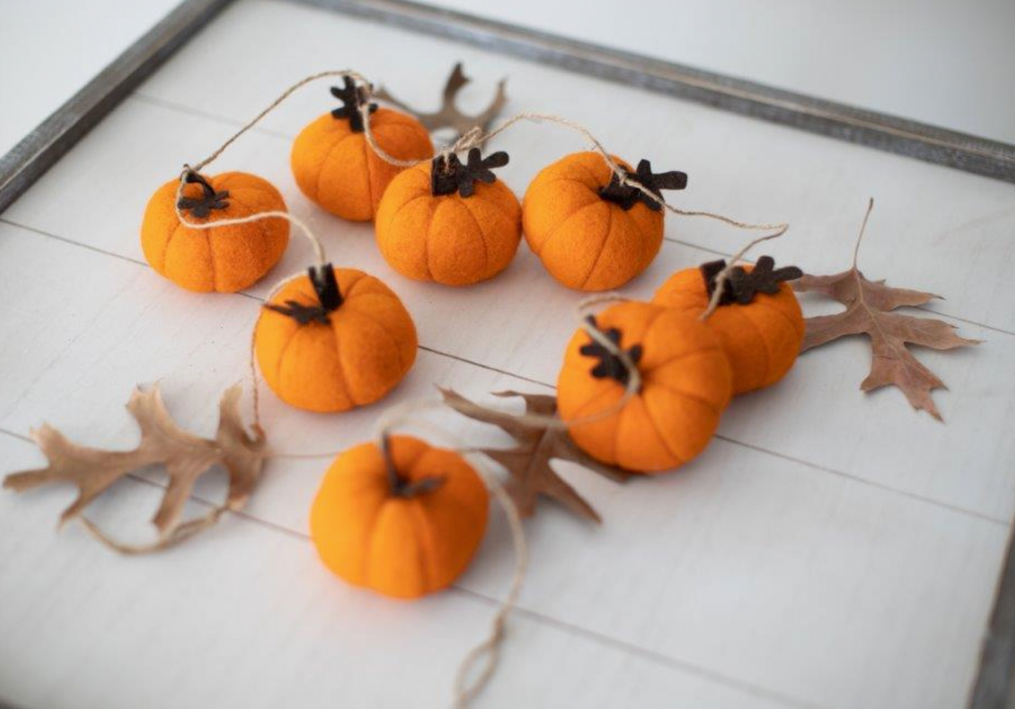 Pumpkin Felt Garland