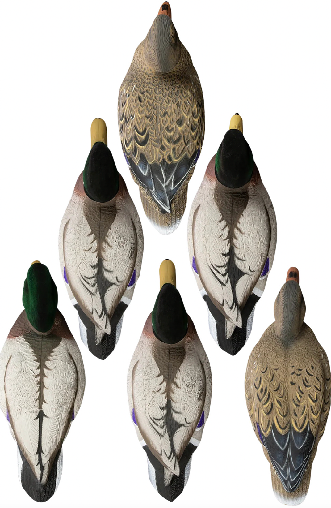 Higdon Outdoors Battleship Oversized Mallards Species Multi Color Foam Filled Features Flocked Heads 6 Pack