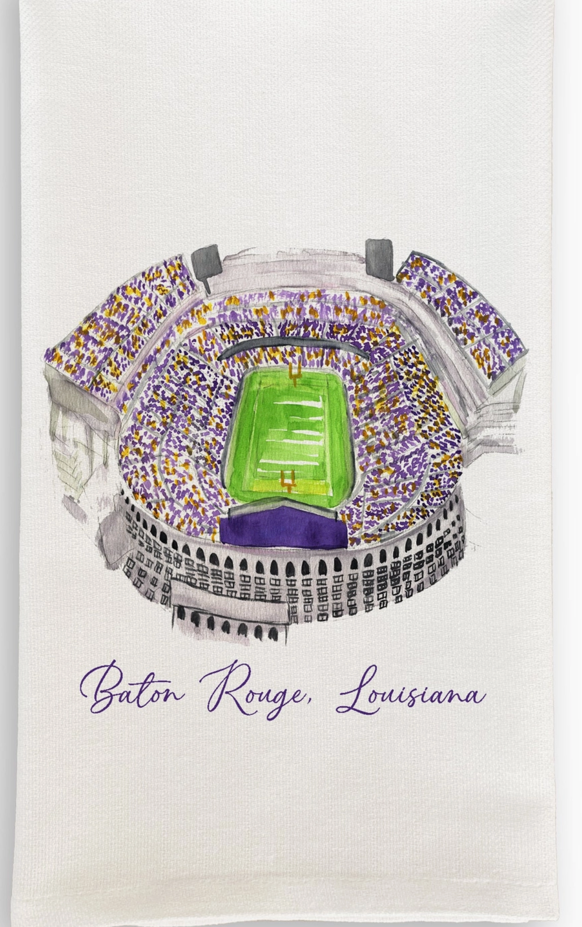 Lsu Football Stadium Dish Towel