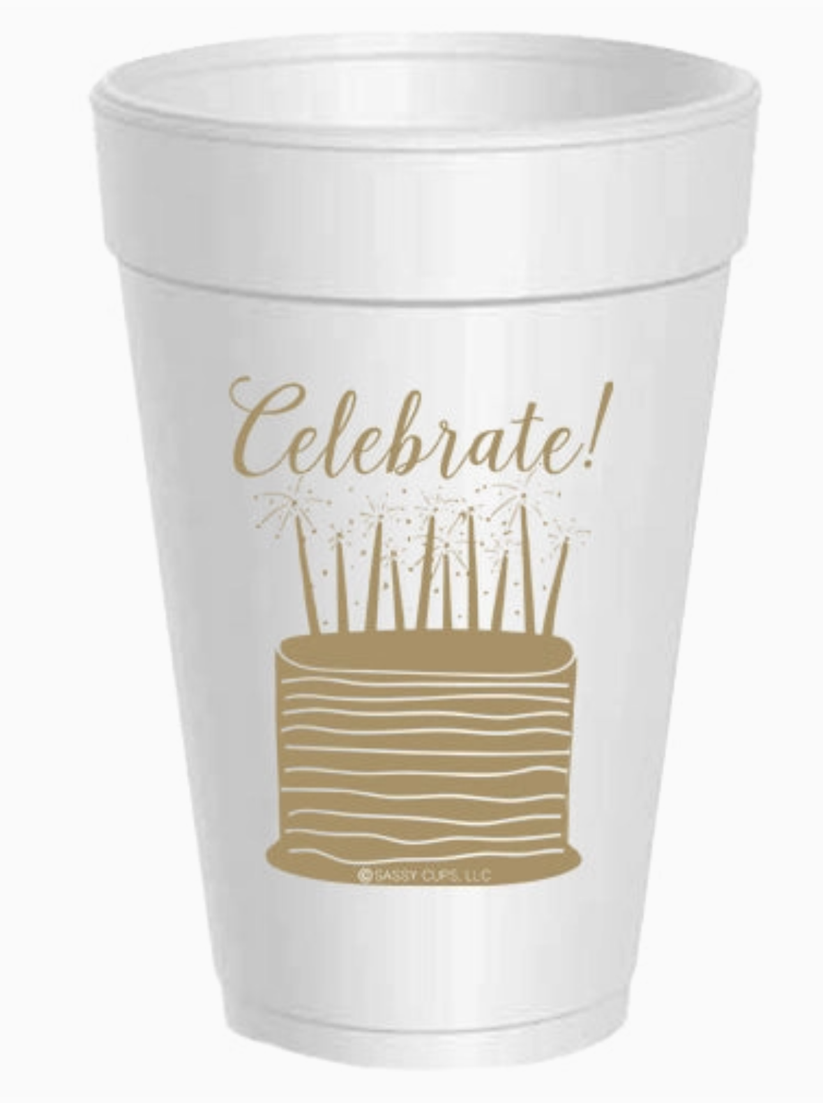 Celebrate Cake Foam Cups