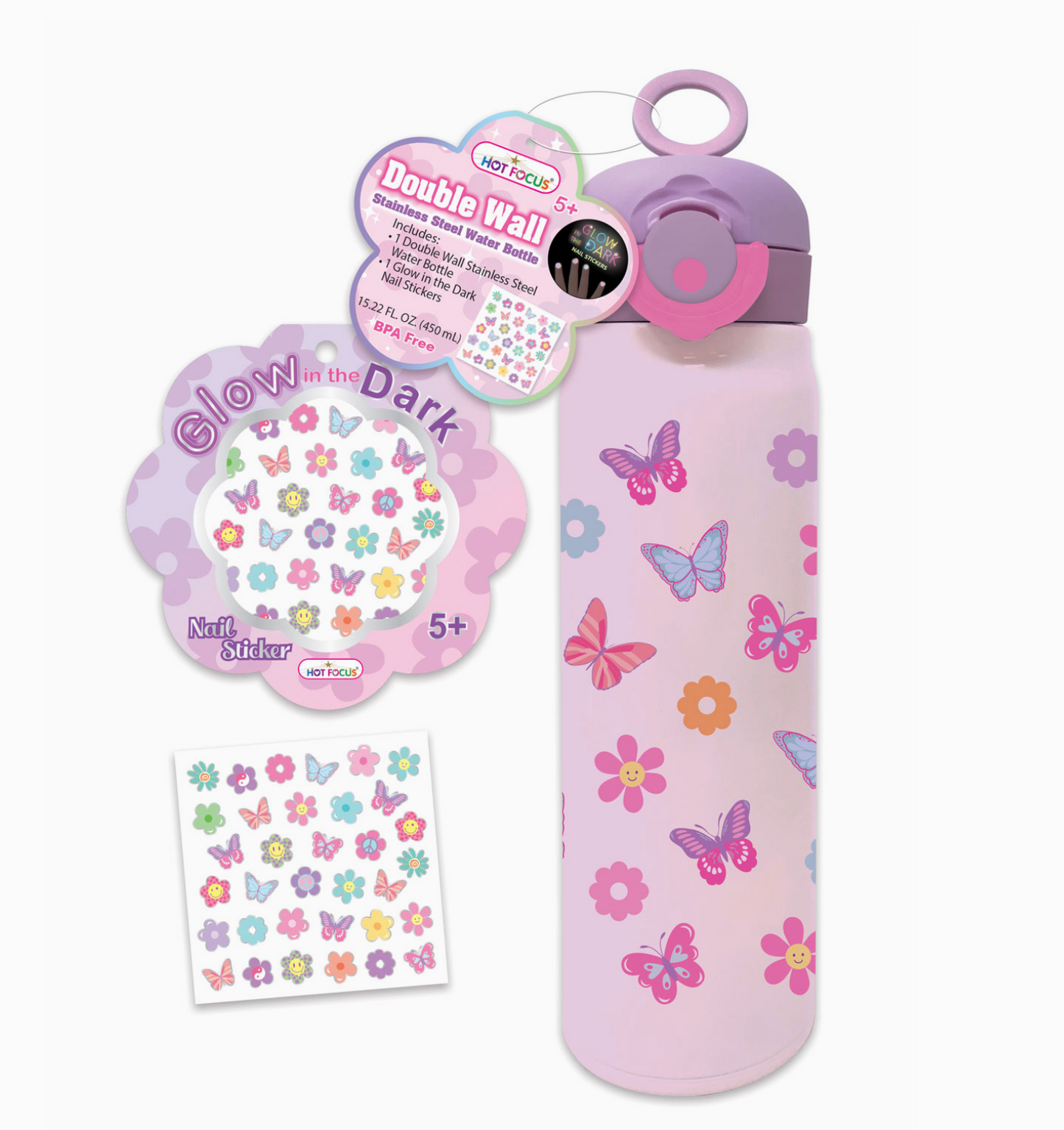 Tie Dye Butterfly Water Bottle