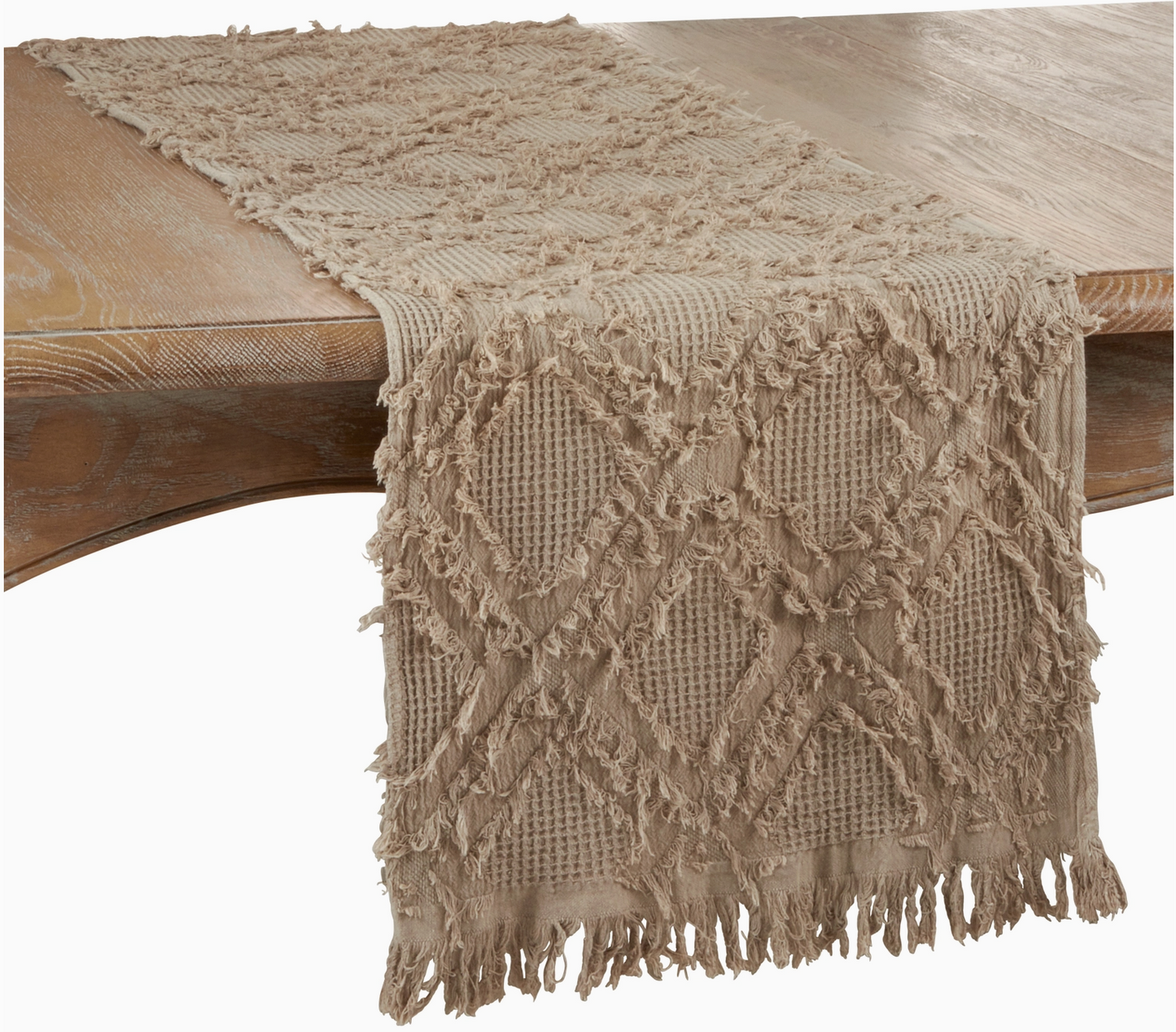Fringe Waffle Weave Runner